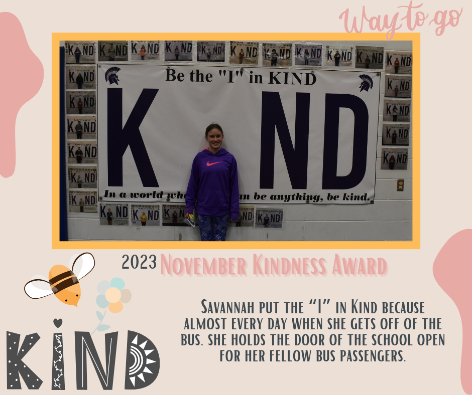 November 2023 Kindness Award